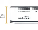 Ericsson Cradlepoint E3000-5GB (3 yr NetCloud Essentials) - Side View - Dimensions 
